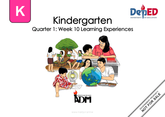 Week 10 Learning Experiences (Kinder Module)