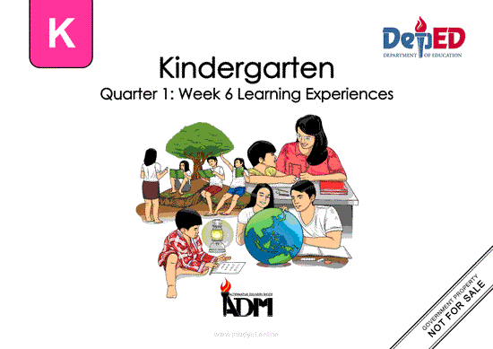 Week 6 Learning Experiences (Kinder Module)